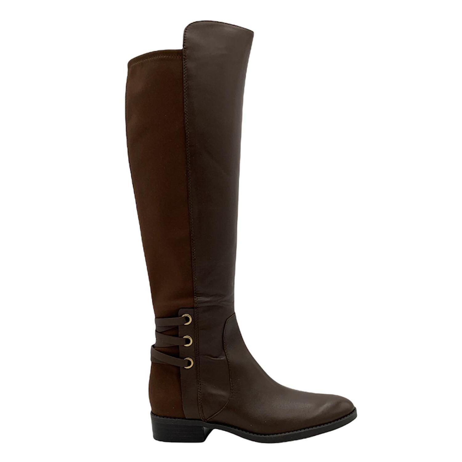 Vince Camuto Medium Calf Leather Tall Shaft Boots Pauletta Brown - Medium